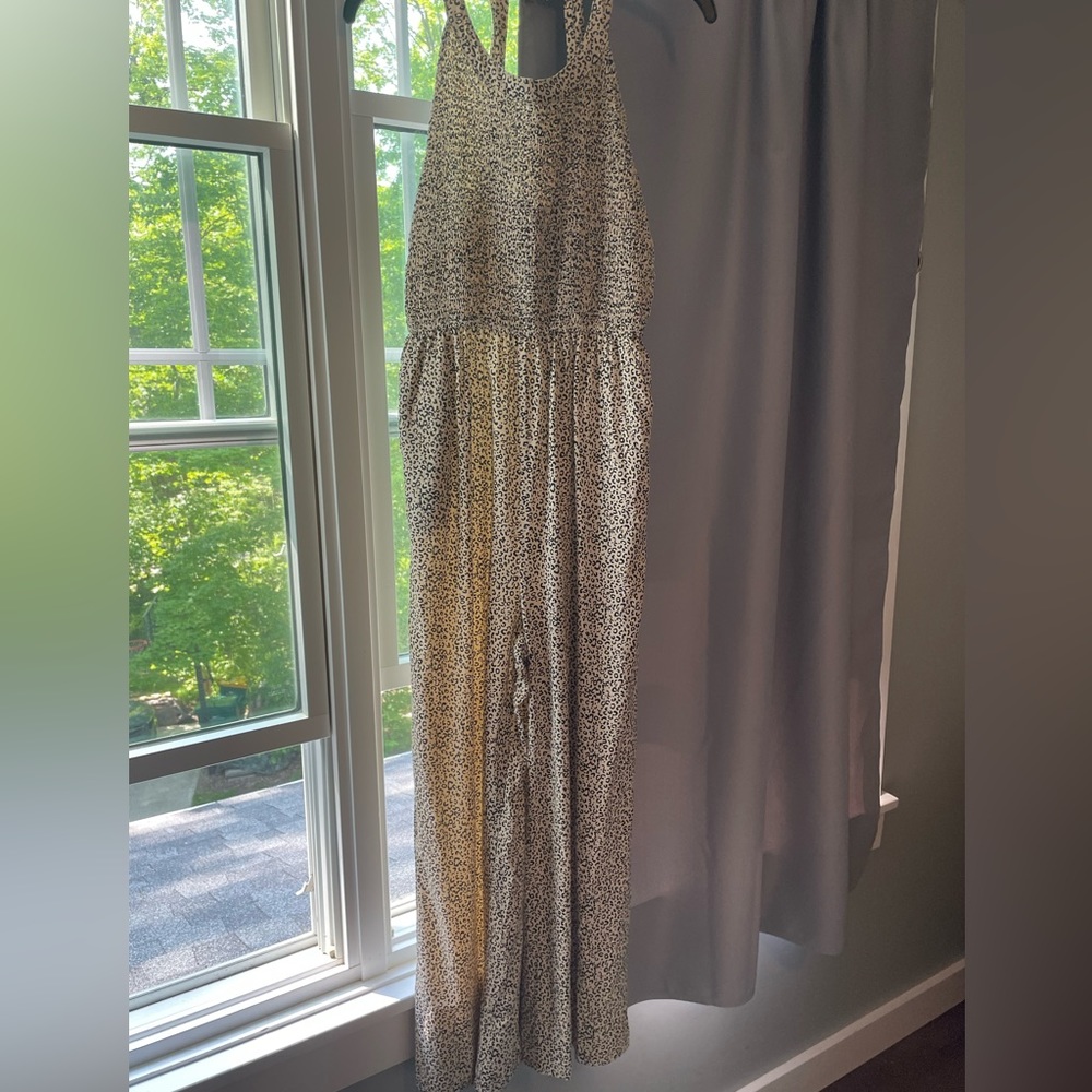 leopard print jumpsuit, size medium
